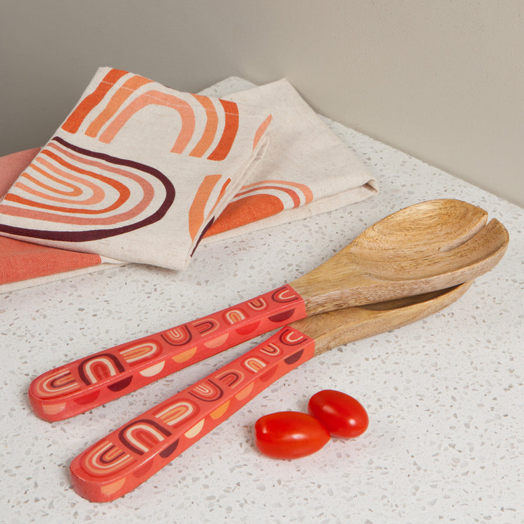 Solstice Mango Wood Salad Server Set of 2