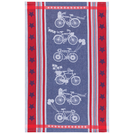 Stars and Spokes Woven Jacquard Dishtowel