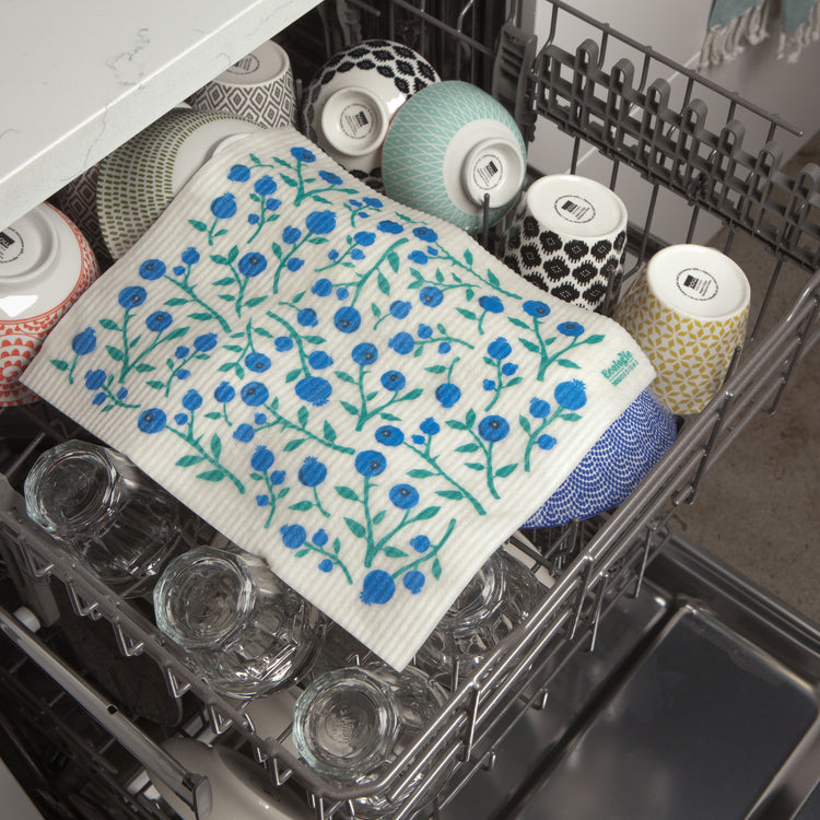 Blueberries Swedish Sponge Towel