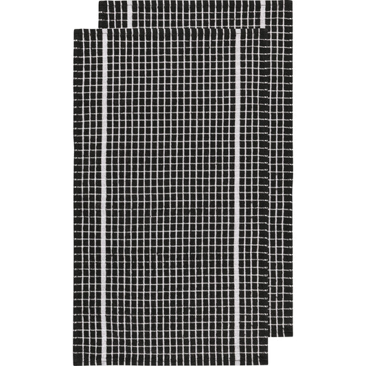 Terry Dishtowels Black Set of 2