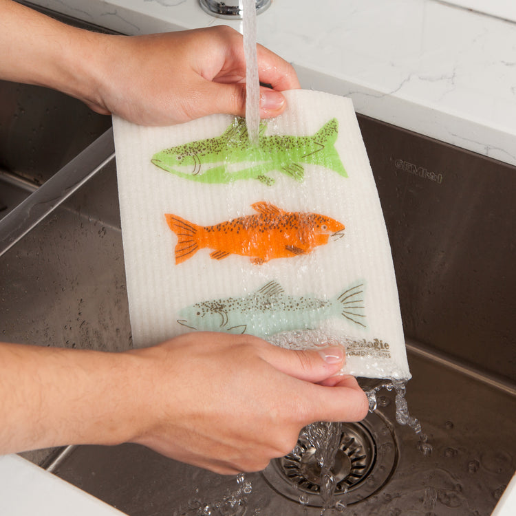 Gone Fishin' Swedish Sponge Cloth