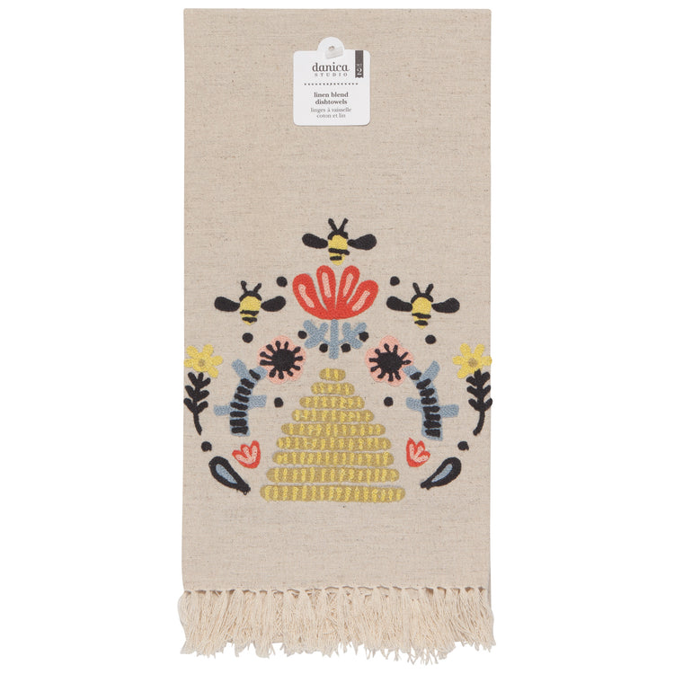 Frida Embroidered Dishtowel