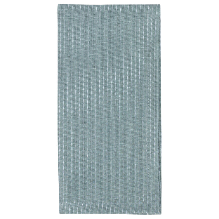 Lagoon Pinstripe Linen Napkins Set of 4