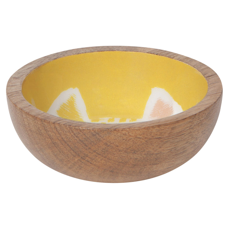 Meow Meow Mango Wood Mini Bowl