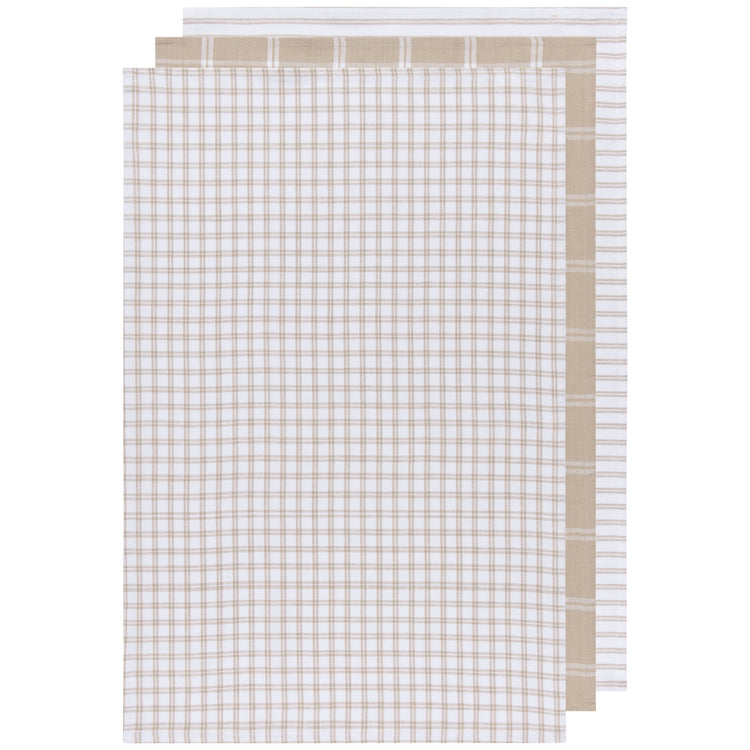 Tic Tac Toe Sandstone Dishtowels Set of 3