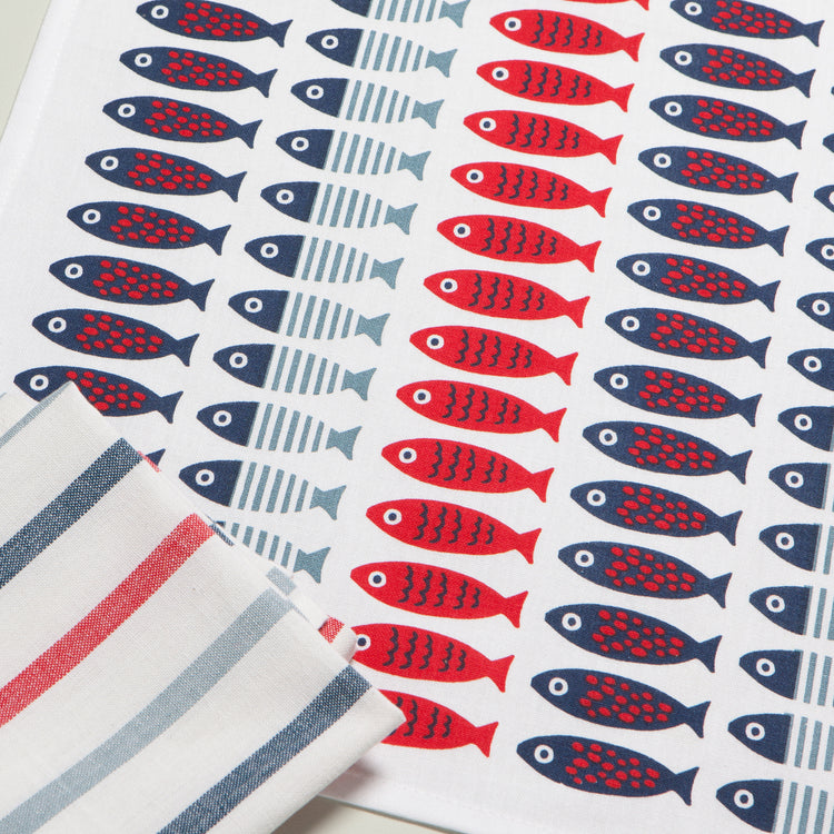 Little Fish Coordinated Dishtowels Set of 2