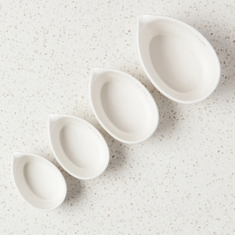 Ivory Stoneware Measuring Cups Set of 4