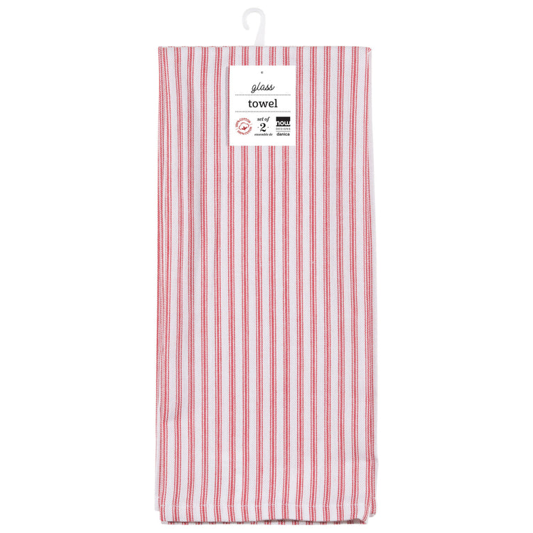 Glass Red Dishtowels Set of 2