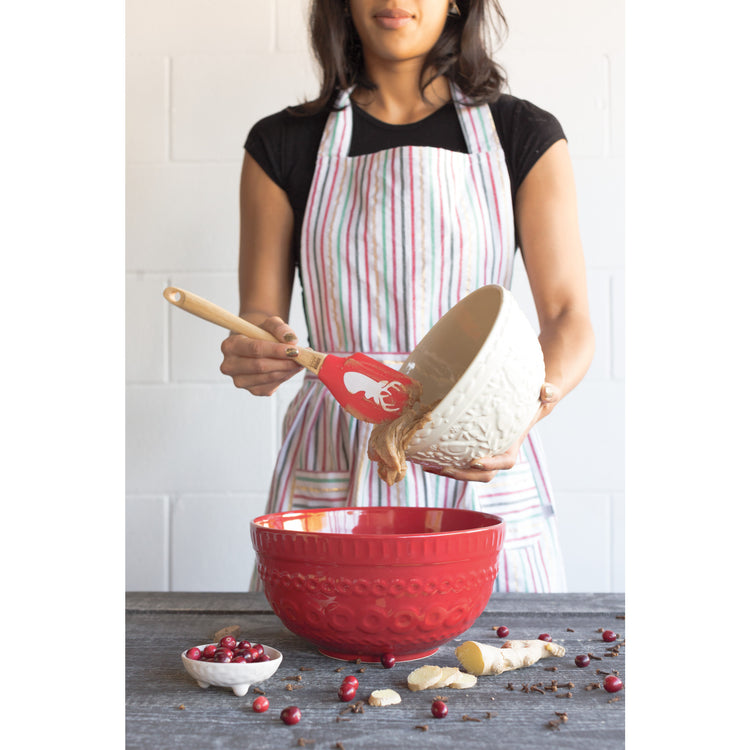 North Pole Stripe Cotton Chef Apron