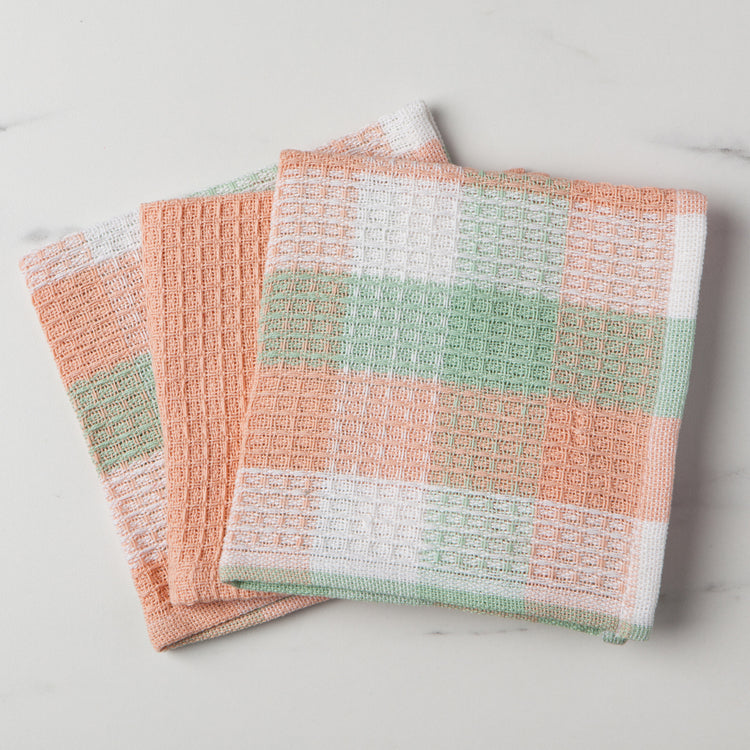 Check Dawn Dishcloths Set of 3