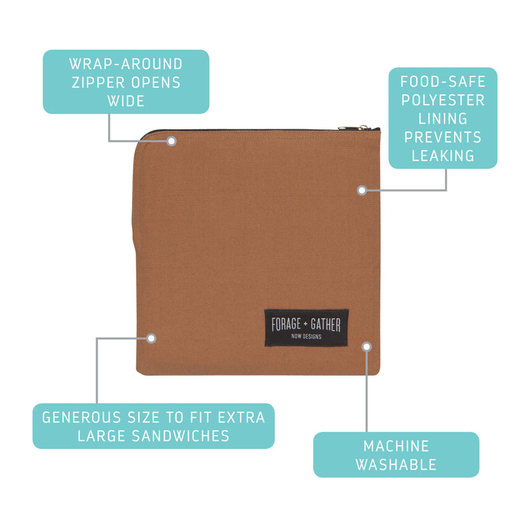 Forage and Gather Brown Snack Bag
