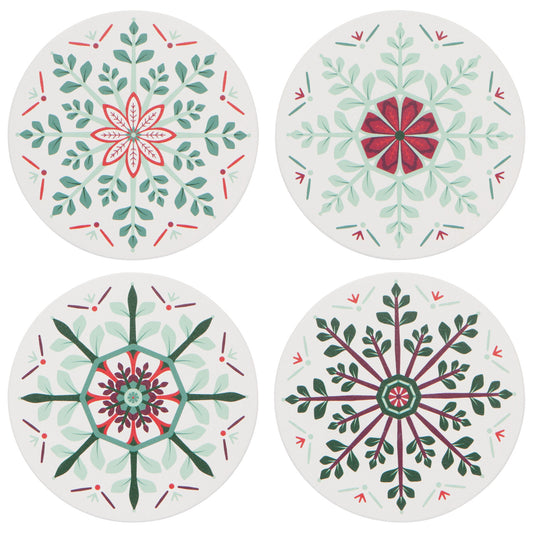 Good Tidings Christmas Soak Up Coasters Set of 4