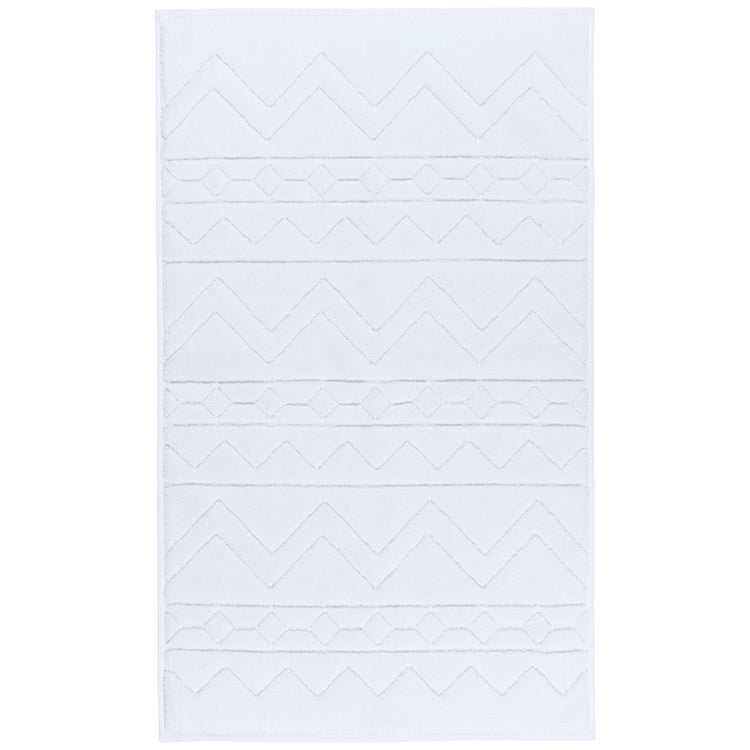 White Jacquard Bathmat