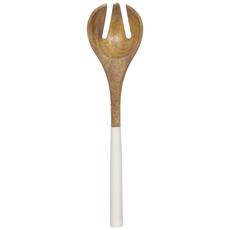 White Mango Wood Salad Servers Set of 2