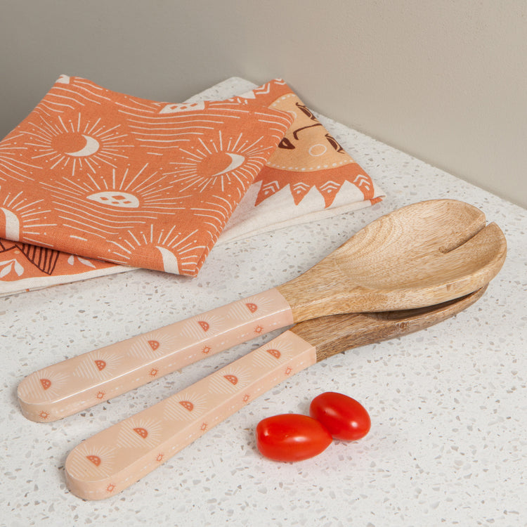 Soleil Mango Wood Salad Servers Set of 2