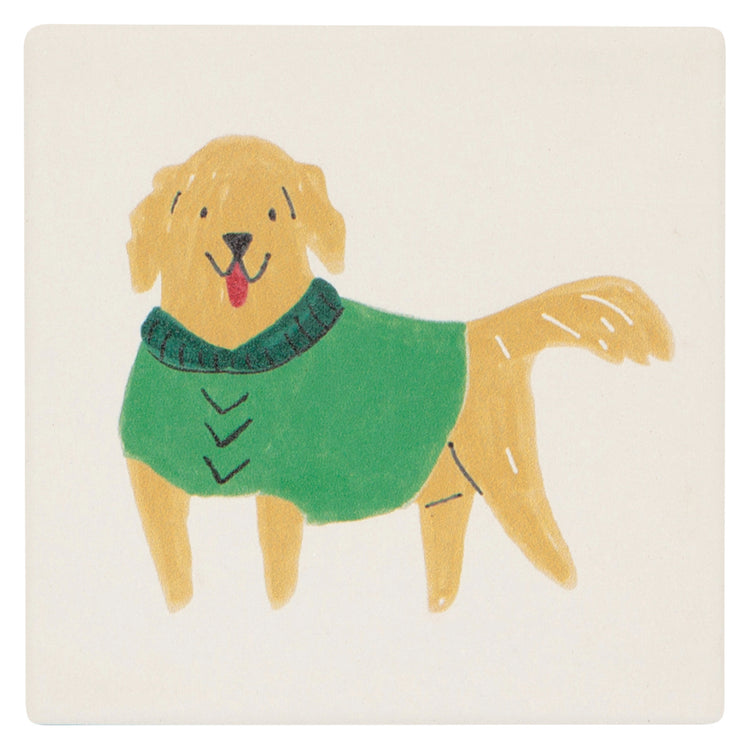 Yule Dogs Soak Up Coasters Set of 4