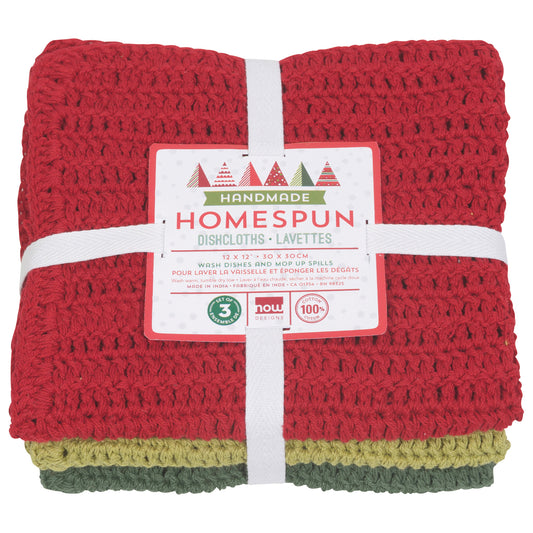 Christmas Crochet Dishcloths Set of 3