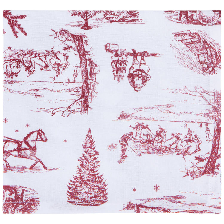 Winter Toile Printed Napkins Set of 4