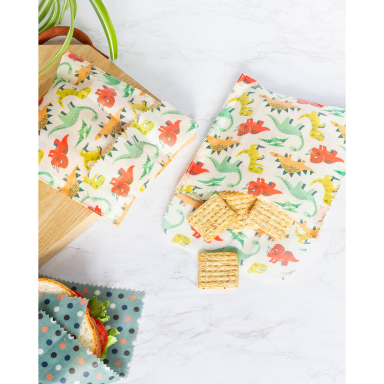 Dandy Dino Beeswax Sandwich Bag Set of 2
