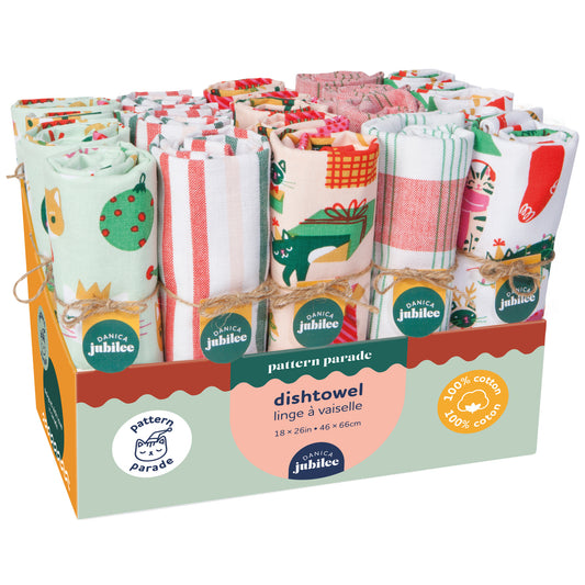Let it Meow Dishtowels Set of 20 with Counter Display Unit