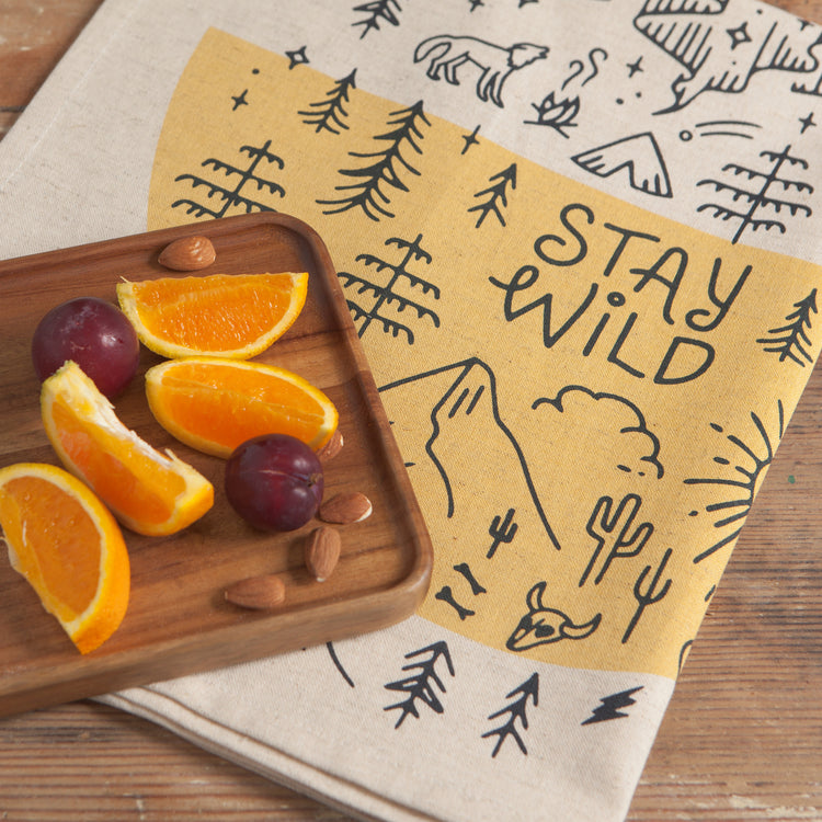 Stay Wild Printed Dishtowel Set of 2