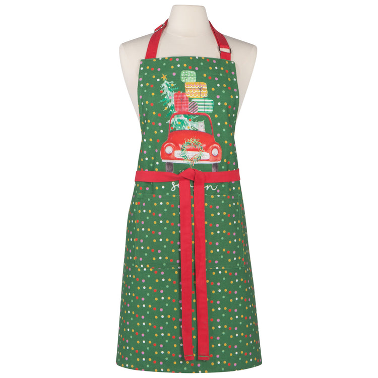 Winter Wheels Cotton Chef Apron