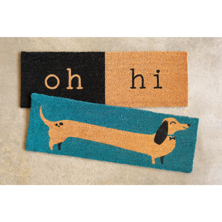 Hot Diggity Dog Half Size Demi Doormat