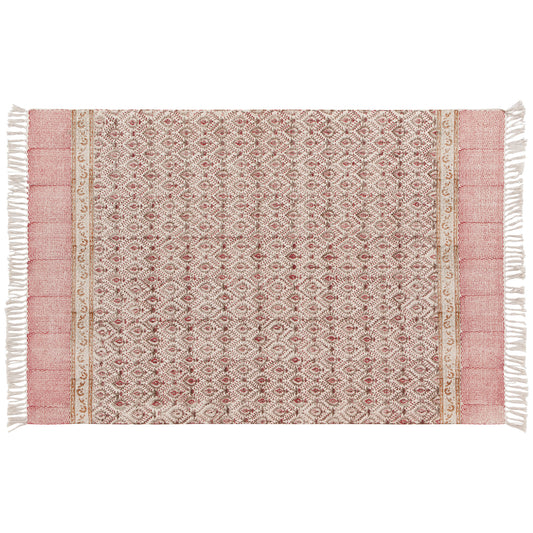 Pendant Block Print Rug 4 x 6 Ft