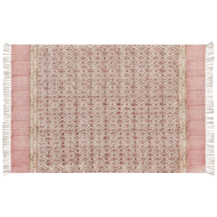 Pendant Block Print Rug 4 x 6 Ft