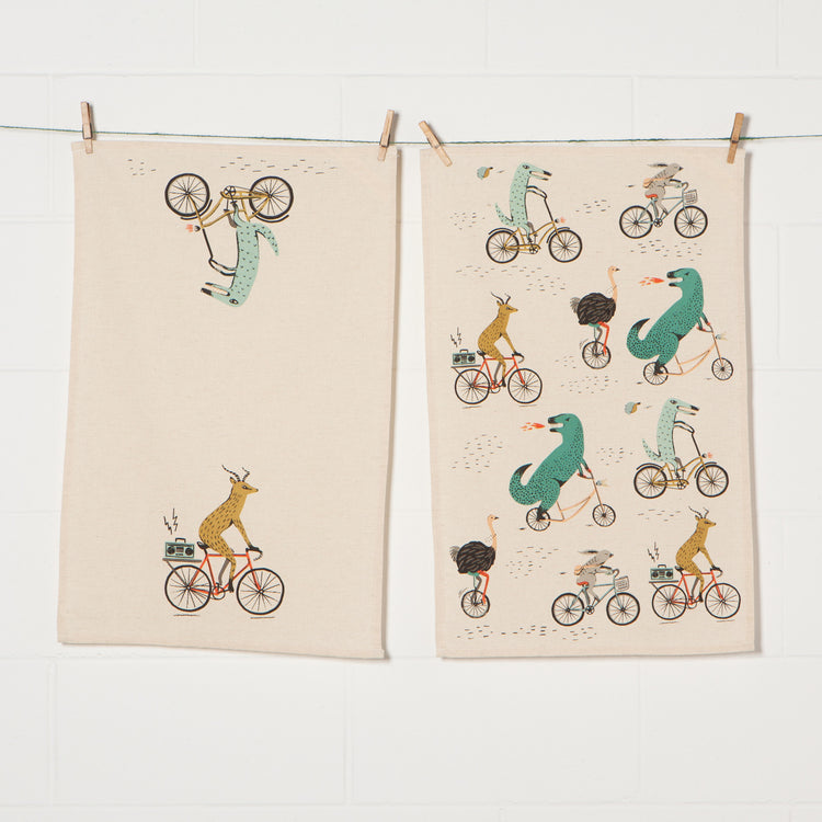 Wild Riders Printed Dishtowel Set of 2