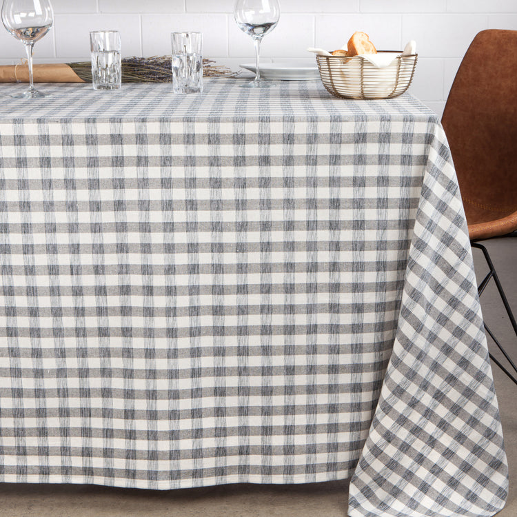Second Spin Twisted Gray Tablecloth 120 x 60 inches