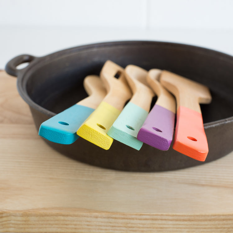 Bamboo Utensil Multi-Color Set of 5