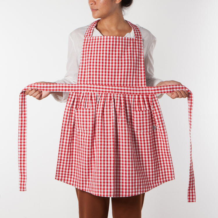Red Gingham Classic Apron