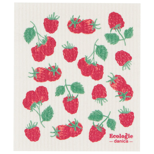 Raspberries Swedish Sponge Cloth
