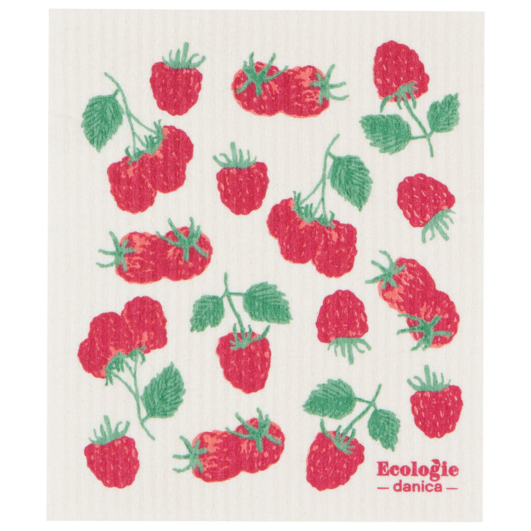 Raspberries Swedish Sponge Cloth
