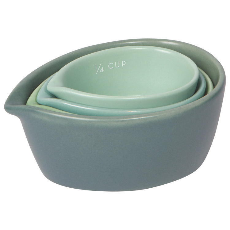 Leaf Stoneware Measuring Cups Set of 4
