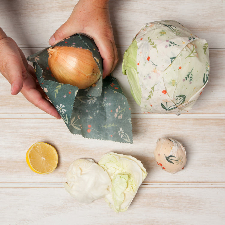 Petite Fleur Beeswax Food Wrap Set of 3