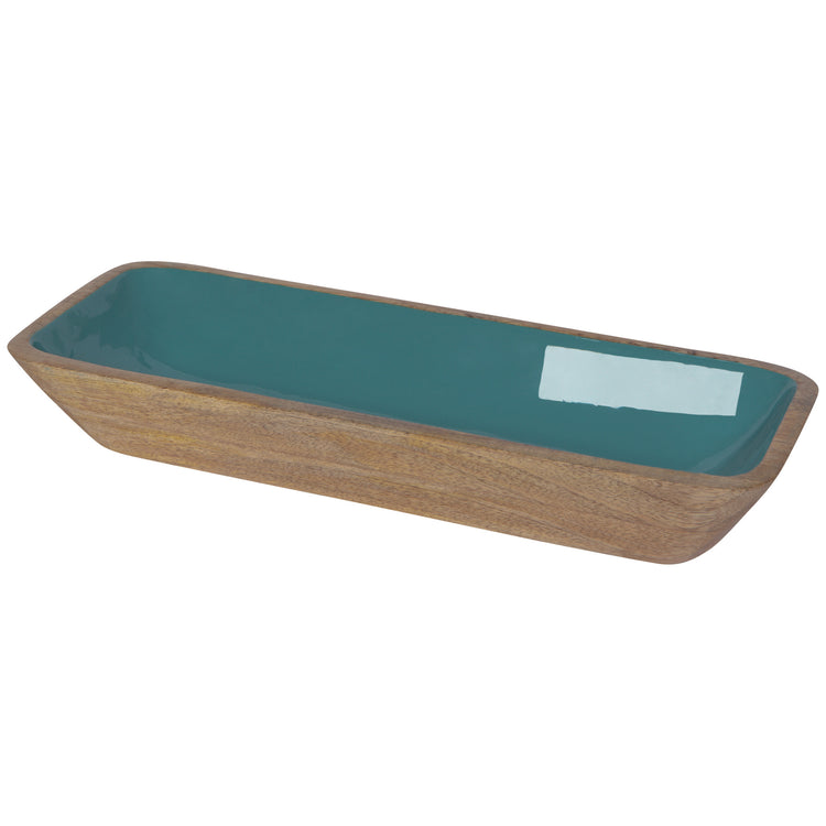 Lagoon Mango Wood Rectangle Bowl
