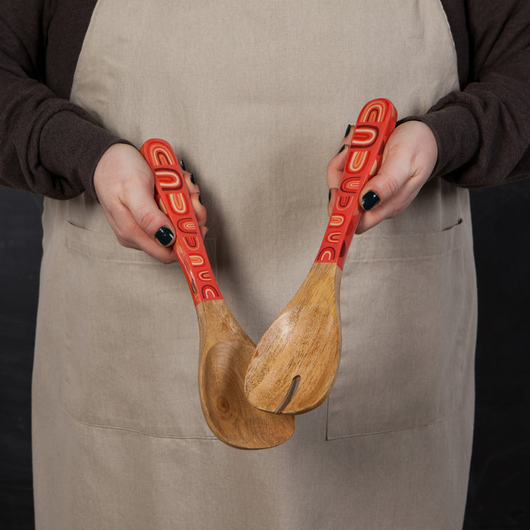 Solstice Mango Wood Salad Server Set of 2