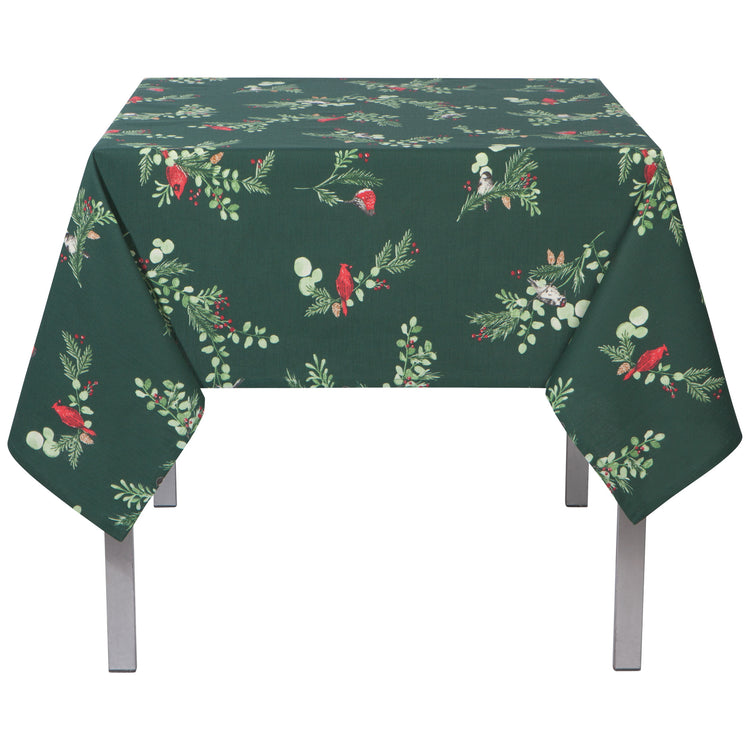 Forest Birds Table Cloth 60 X 60 Inches