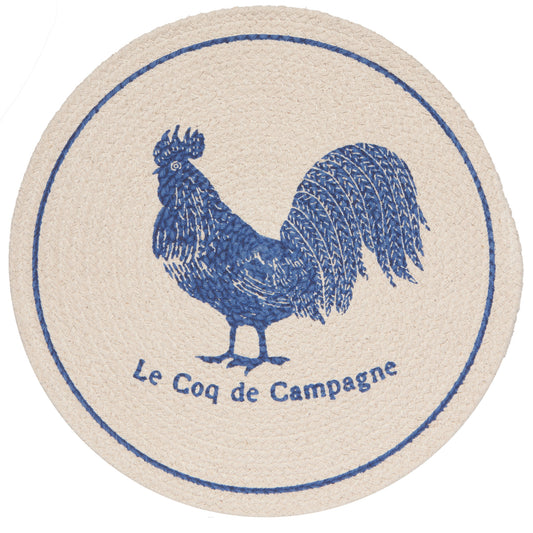 Rooster Francaise Braided Placemat