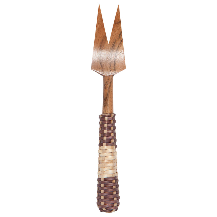 Rattan Acacia Wood Cheese Knives Set of 4