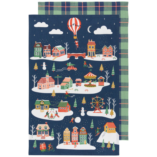 Candy Cane Lane Cotton Dishtowels Set of 2