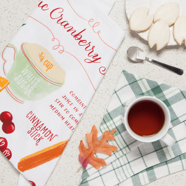 Cranberry Sauce Recipe Dish Towels Set of 2