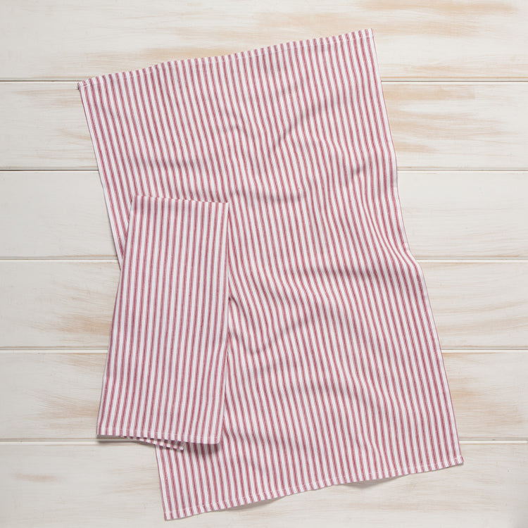 Glass Carmine Red Dishtowels Set of 2