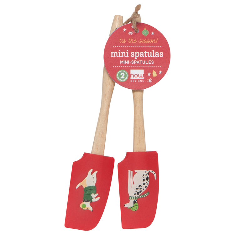 Yule Dogs Mini Silicone Spatulas Set of 2