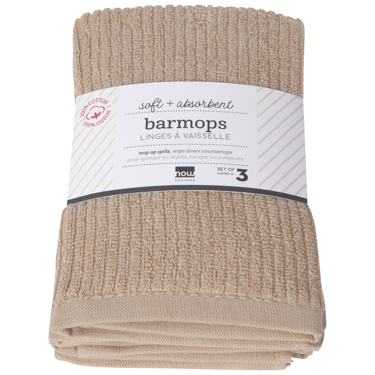 Sandstone Barmop Dishtowels Set of 3
