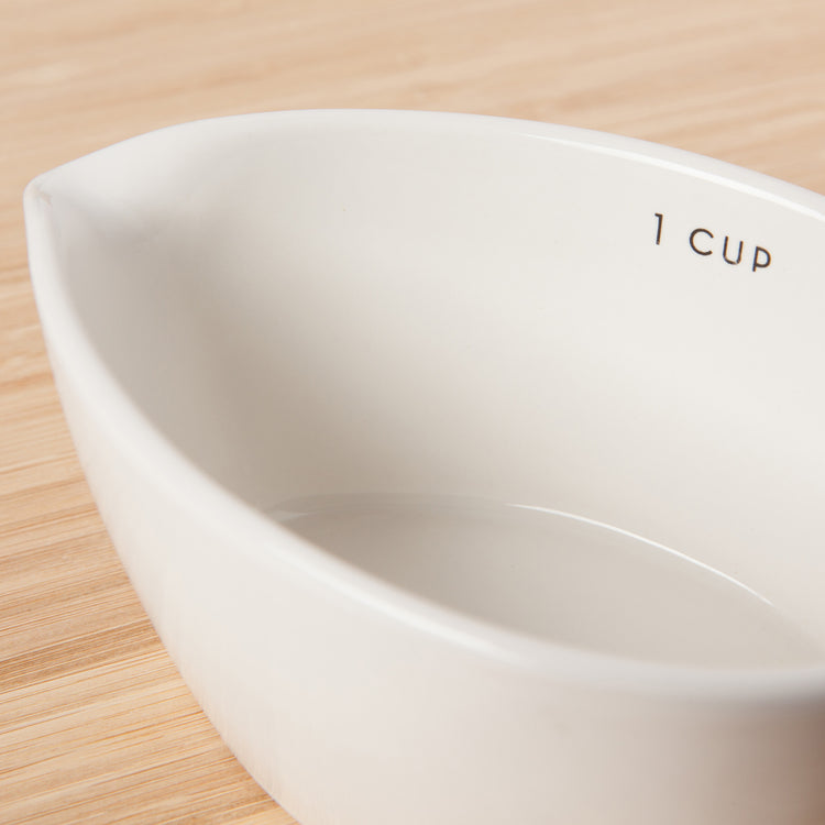 Ivory Stoneware Measuring Cups Set of 4