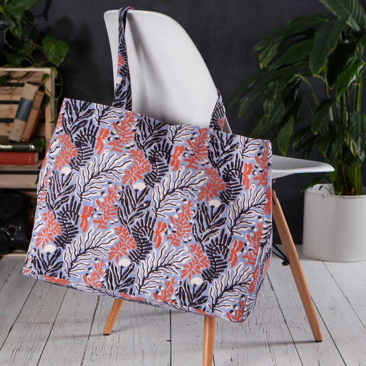 Entwine Block Print Large Tote Bag