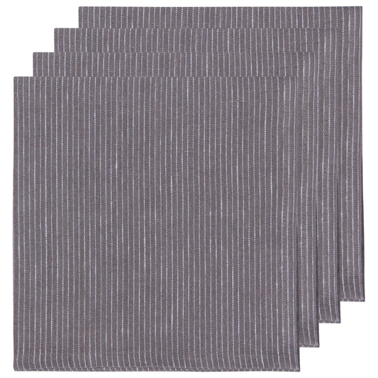 Shadow Pinstripe Linen Napkins Set of 4